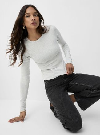 Icone Womens Supple knit long-sleeve T-shirt