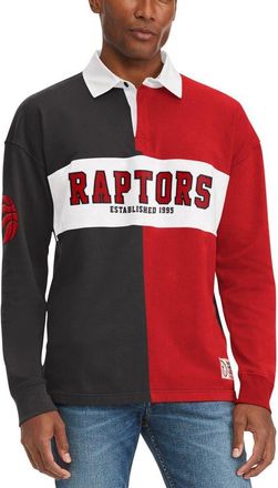 Tommy Jeans Mens Tommy Jeans Black/Red Toronto Raptors Ronnie Rugby Long Sleeve T-Shirt at Nordstrom, Size Xx-Large