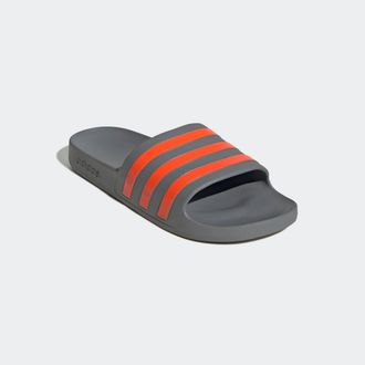 adidas Badesandale ADIDAS SPORTSWEAR AQUA ADILETTE, Damen, Gr. 40,5, orange (grau three, impact orange, grau three), Synthetik, Schuhe Badesandale, World Cup
