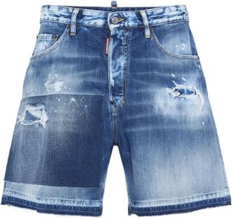 Dsquared2 Shorts denim con effetto vissuto - Blu
