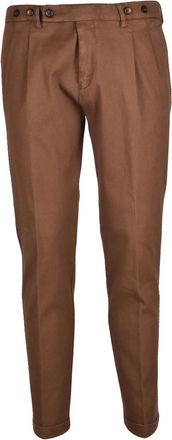 Berwich Brown Cotton-Blend Cashmere Chino Pants
