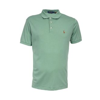 Polo Ralph Lauren Tops, Heren, Groen, S, Katoen, Stretch Katoen Polo