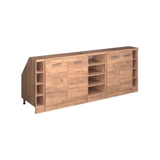 Vicco Armario De Cocina Para Techo Inclinado R-line, Roble Dorado, 210 Cm Lote De 5 Carcasas De Armario 60 Cm De Profundidad, Vicco
