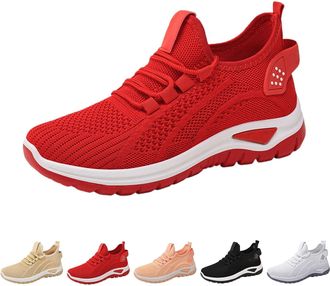 Generic Slip On Walking Trainers Shoes for Women Size 7.5 Mesh Breathable Fitness Shoes Casual Orthopedic Sneakers Ladies Outdoor Non Slip Comfortable Lightwe