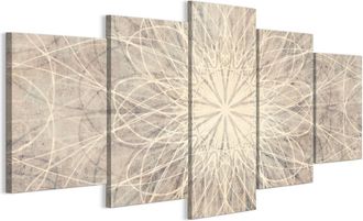 OEM Cuadro Sobre Lienzo Italiano De 100 X 50 Cm, Pent&aacute;ptico, Estilo Boho, Fondos Y Estampados. Cuadro Sobre Lienzo Italiano De 200 X 100 Cm, Pent&aacute;ptico, E