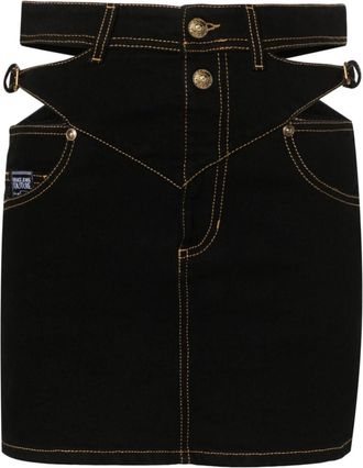 Versace Jeans Couture Black Skirt Cut-out Details