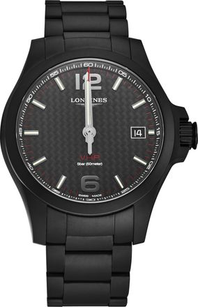 Longines Conquest Quartz Black Dial Mens Watch L3.728.2.66.6