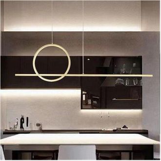Trade Shop Trade Shop Traesio - Trade Shop - Led Resumen 48w Design Cerchio Linea Oro Ip20 Cucina Luce 6500k 33566