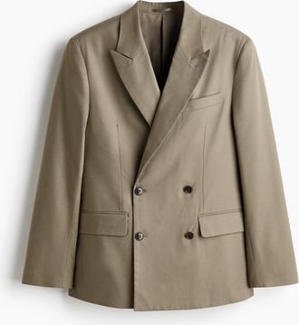 H&M Zweireihiges Jackett in Relaxed Fit - Green
