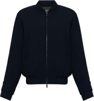 Emporio Armani Jacket Met Zakken - Heren - Bomber jackets - Blauw - XL - Leer - Jassen