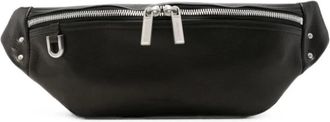 Rick Owens Tassen, Dames, Zwart, ONE Size, Leer, Grained Texture Belt Bag
