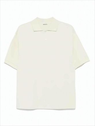 Auralee Relaxed-Fit White Polo Shirt With Boxy Silhouette