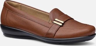 Hotter Womens Clay Womens Wide Fit Loafers - Brown - Size: 4.5