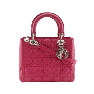 Dior Pre-owned Dior Medium Lambskin Cannage Lady Dior Ladies Y7AL93CDF7M5F6K2