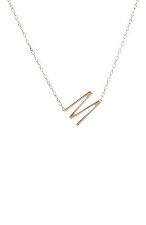 Alex and Ani Gold Elongated Initial Pendant Necklace in Gold - M at Nordstrom