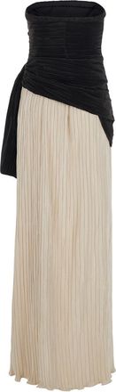 SIMKHAI Womens Long V-Neck Dress Black Polyester