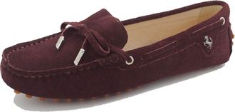 Minitoo Driving Shoes Womens Knot Slip-on Coffee Suede Casual Loafers Boat Shoes UK 5