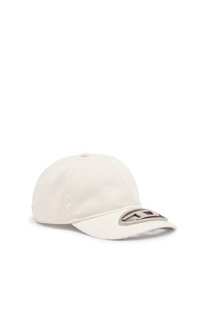 Diesel Baseball cap with metal Oval D plaque - Caps - Man - White