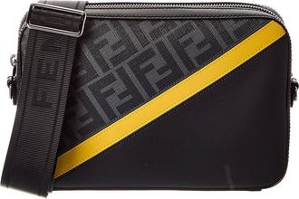 Fendi Diagonal FF Leather Camera Bag