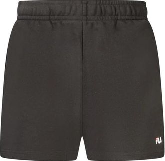 Fila Zwarte Katoenen Shorts met Elastische Taille - Dames - Korte Broeken - Zwart - XS - Katoen - Korte Broeken