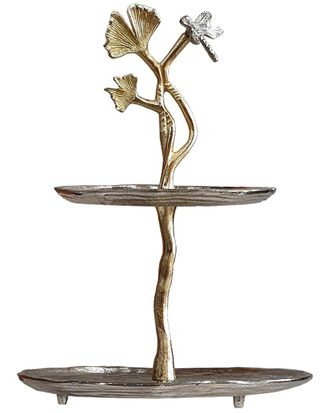 A&B Home Cherry Blossom 2-Tier Serving Stand