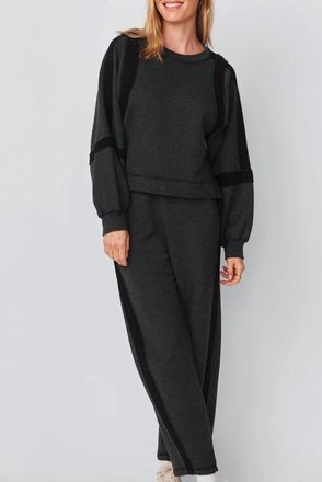 Sundry Raw Seamed Sweatshirt In Washed Black