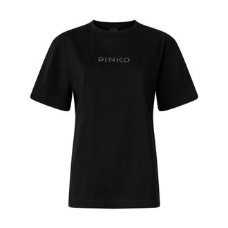 Pinko Pinko, Tops, Dames, Zwart, XS, Strepitoso T-Shirt