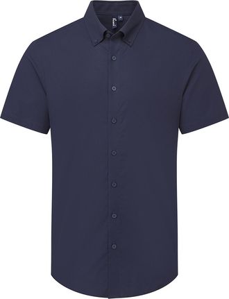 Premier Heren Supreme Oxford overhemd met korte mouwen (Marine)