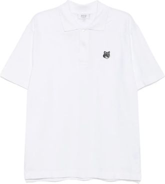Maison Kitsuné Polo con applicazione Bold Fox Head - Bianco