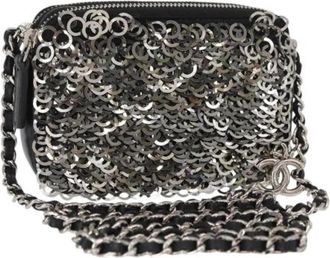Chanel Pre-owned Vintage Canvas Cross Body Bag - Dames - Vintage Schoudertas - Zwart - ONE Size - Vintage