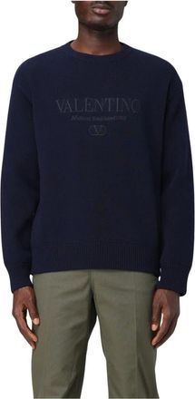 Valentino Hoodies & sweatvesten, Heren, Blauw, L, Trui met ronde hals