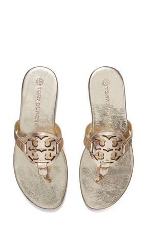Tory Burch Miller Soft Thong Sandal in Spark Gold at Nordstrom, Size 10.5
