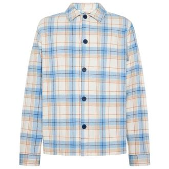 Knowledge Cotton Apparel Big Checked Heavy Flannel Hemd f&uuml;r Herren | grau