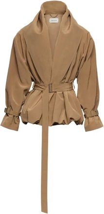 Magda Butrym Wrap Jacket - Dames - Jassen - Beige - Maat: XS Linnen