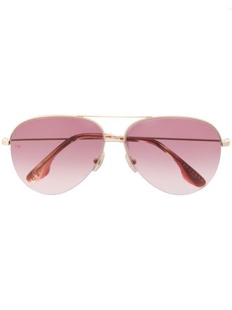 Victoria Beckham Occhiali da sole modello aviator - Oro