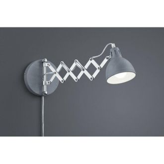 Reality Trio - Aplique 1x E14 Tijera Hormig&oacute;n Orientable Iluminaci&oacute;n