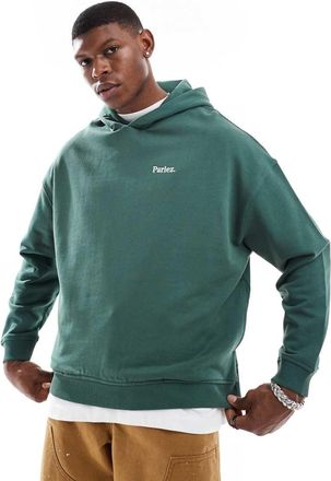 Parlez Clothing Amos logo hoodie in green