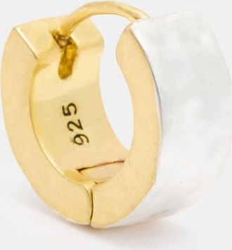 AllSaints Mens Sterling Silver Jensen Two Tone Hoop Earring, Size: One Size
