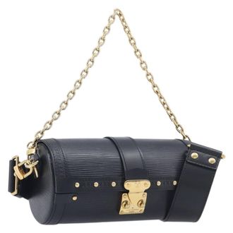 Louis Vuitton Papillon Trunk Epi Leather Black Leather Handbag (Pre-Owned)