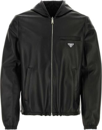 Prada Black nappa leather reversible jacket