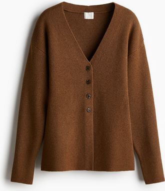 H&M Taillierter Cardigan - Beige
