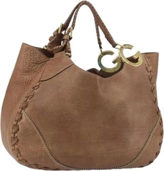 Gucci Pre-owned Shoulder Bags, female, Brown, Size: ONE SIZE Pre-owned Leather Shoulder Bag
