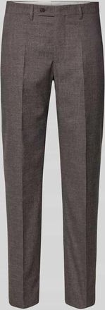 Christian Berg Slim Fit Anzughose mit B&uuml;gelfalten in Dunkelbraun, Gr&ouml;&szlig;e 102