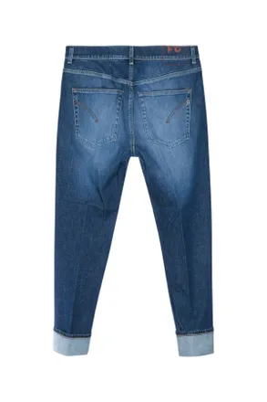 Dondup Cropped Cuff Jeans - Blue