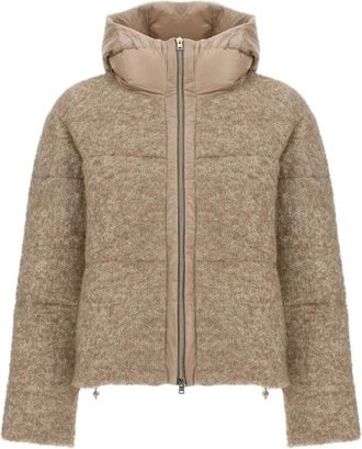 Herno Giacca Resort in tessuto boucl&eacute; di alpaca - - Jackets - Donna - Beige - S