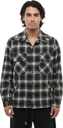 Off-white Black Checked Shirt Jacket