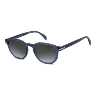 Eyewear by David Beckham Sunglasses, male, Blue, 49 MM, Matte Blue Sunglasses with Green Mirror