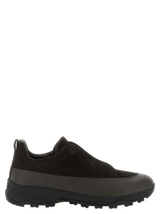 Ermenegildo Zegna Brown Triple Stitch Sneakers