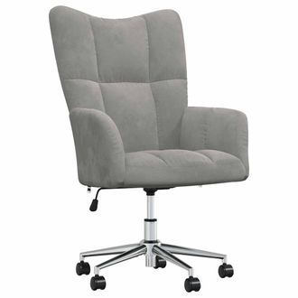 vidaXL Sill&oacute;n De Relax De Terciopelo Gris Claro Vidaxl
