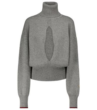 Victoria Beckham Cutout cashmere-blend knit sweater